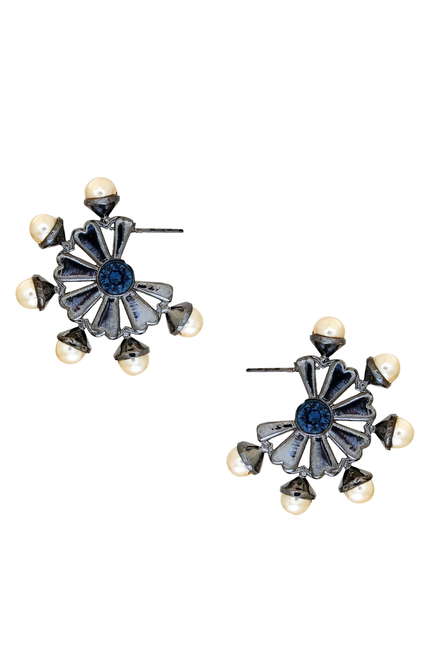 The Old Daisy Pearl Embellished Hoops 