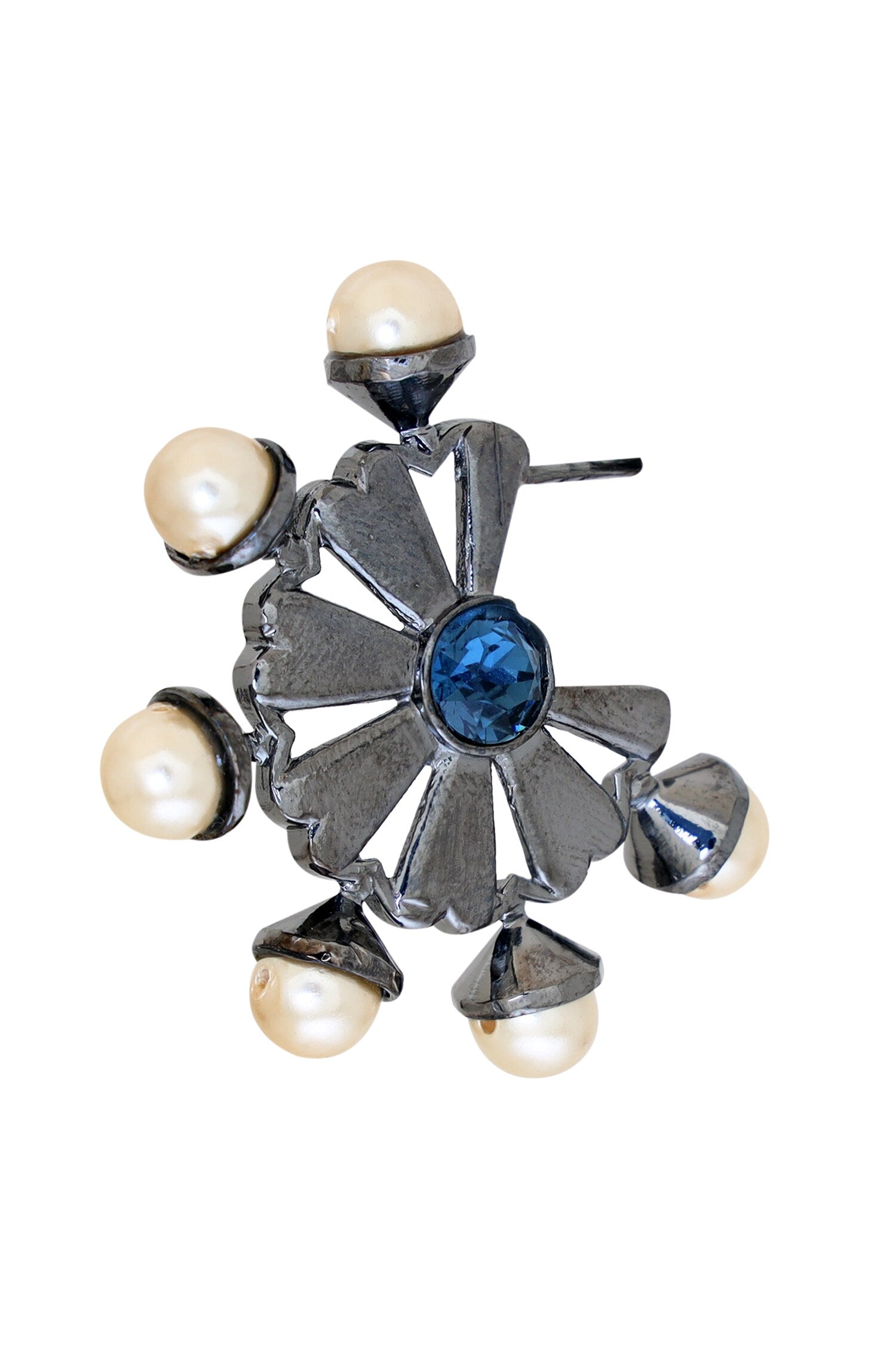 The Old Daisy Pearl Embellished Hoops 