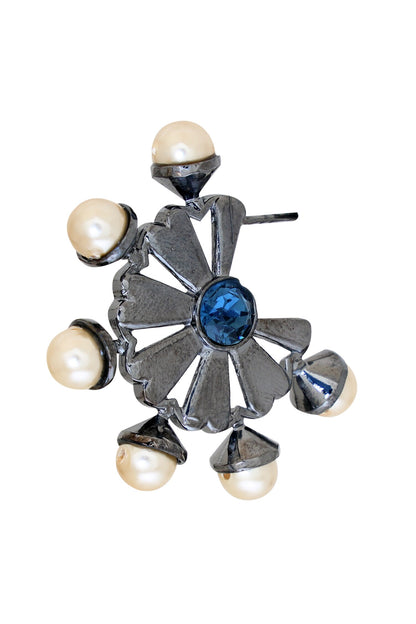 The Old Daisy Pearl Embellished Hoops 