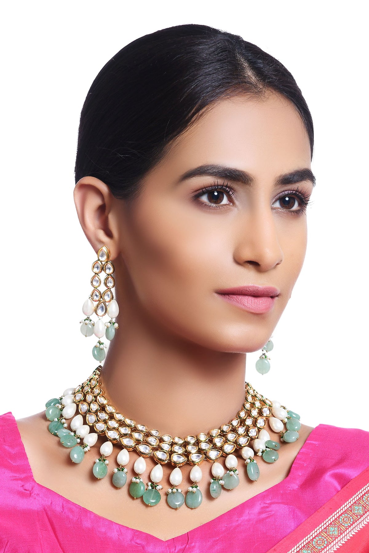 Kundan Choker Necklace Set 