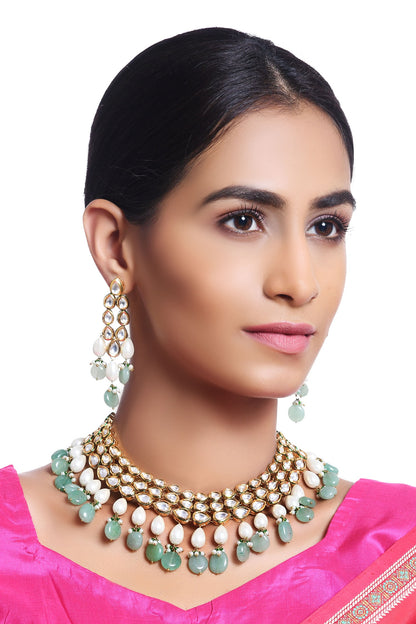 Kundan Choker Necklace Set 
