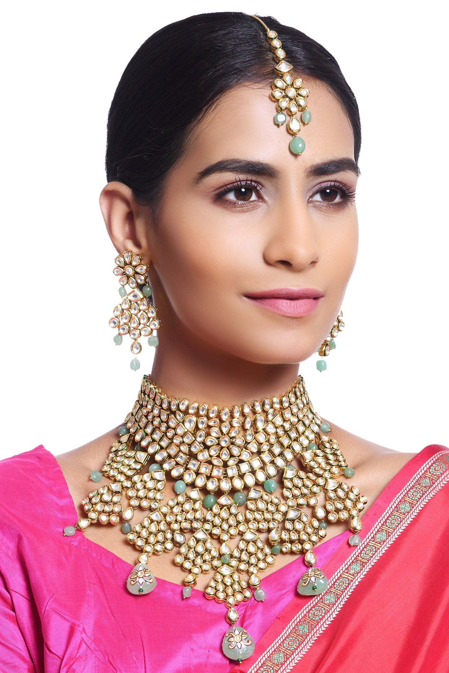 Kundan Choker Necklace Set 