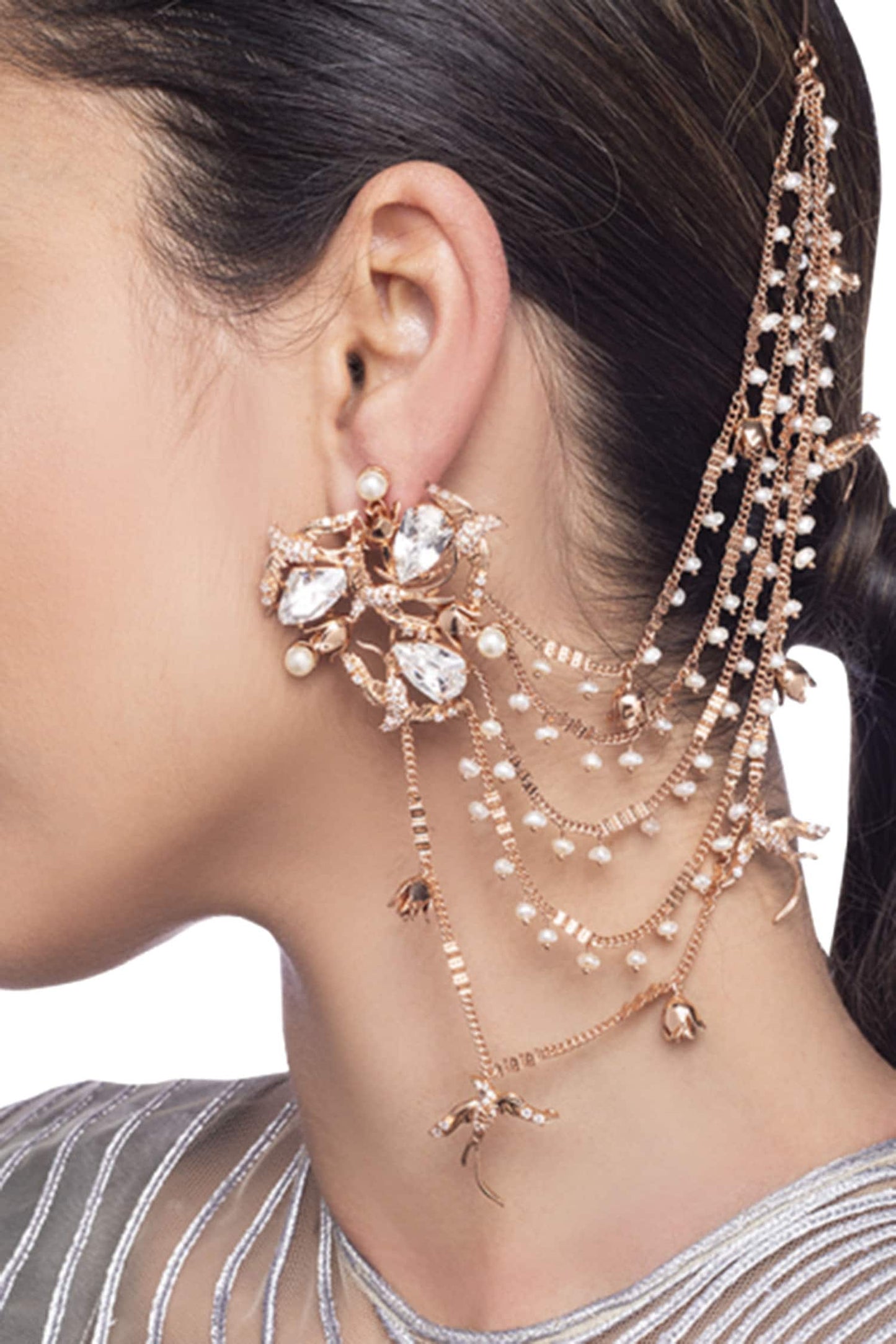 Crystal Chain Earrings 