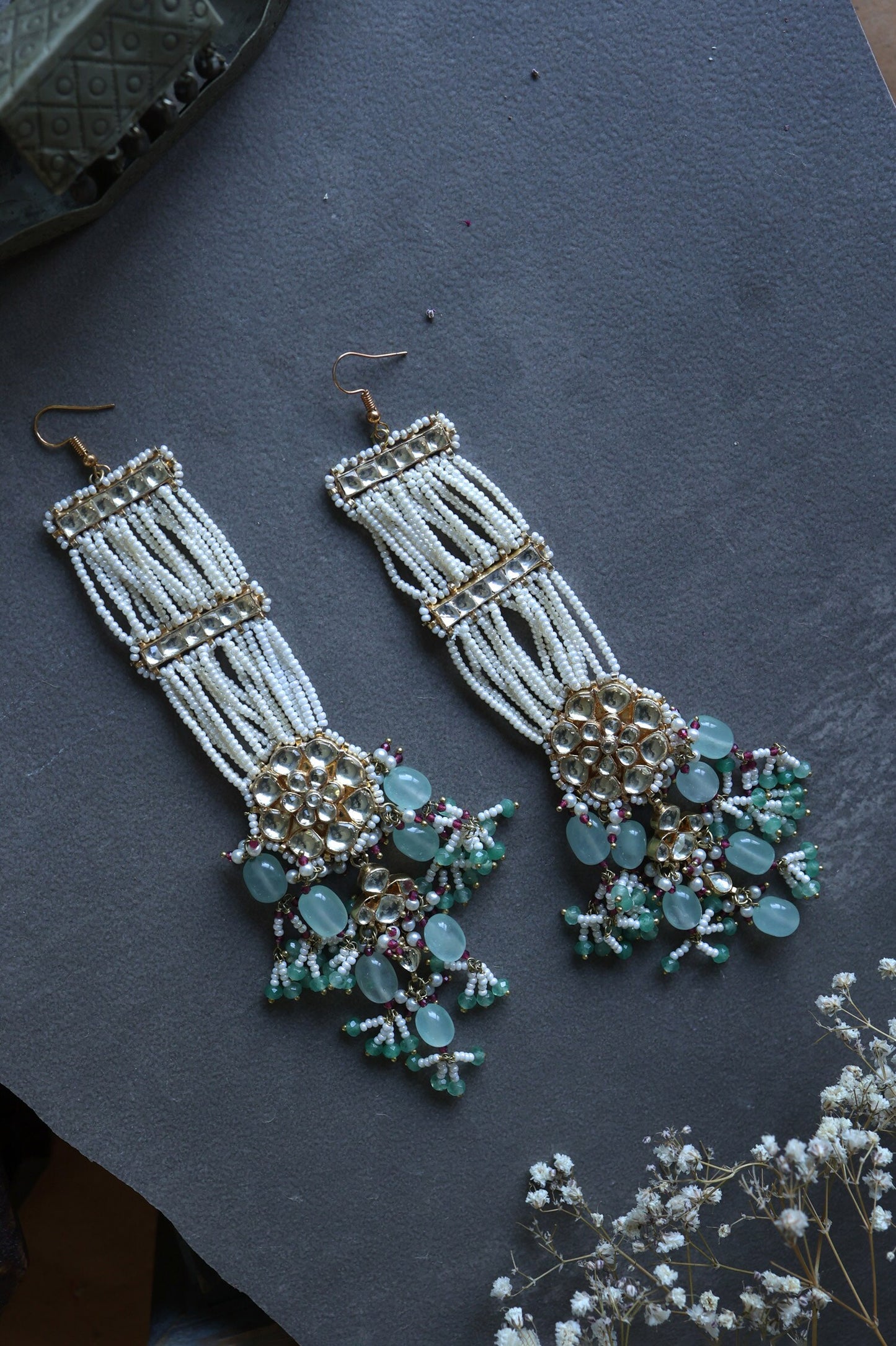 Kundan Pearl Earrings 