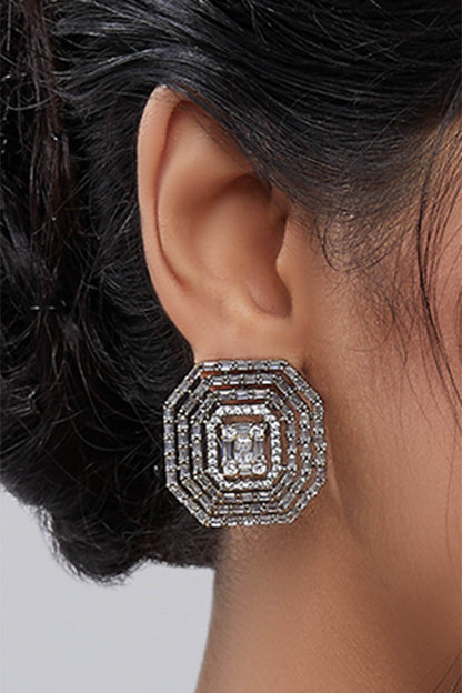 Geometric Crystal Studs 
