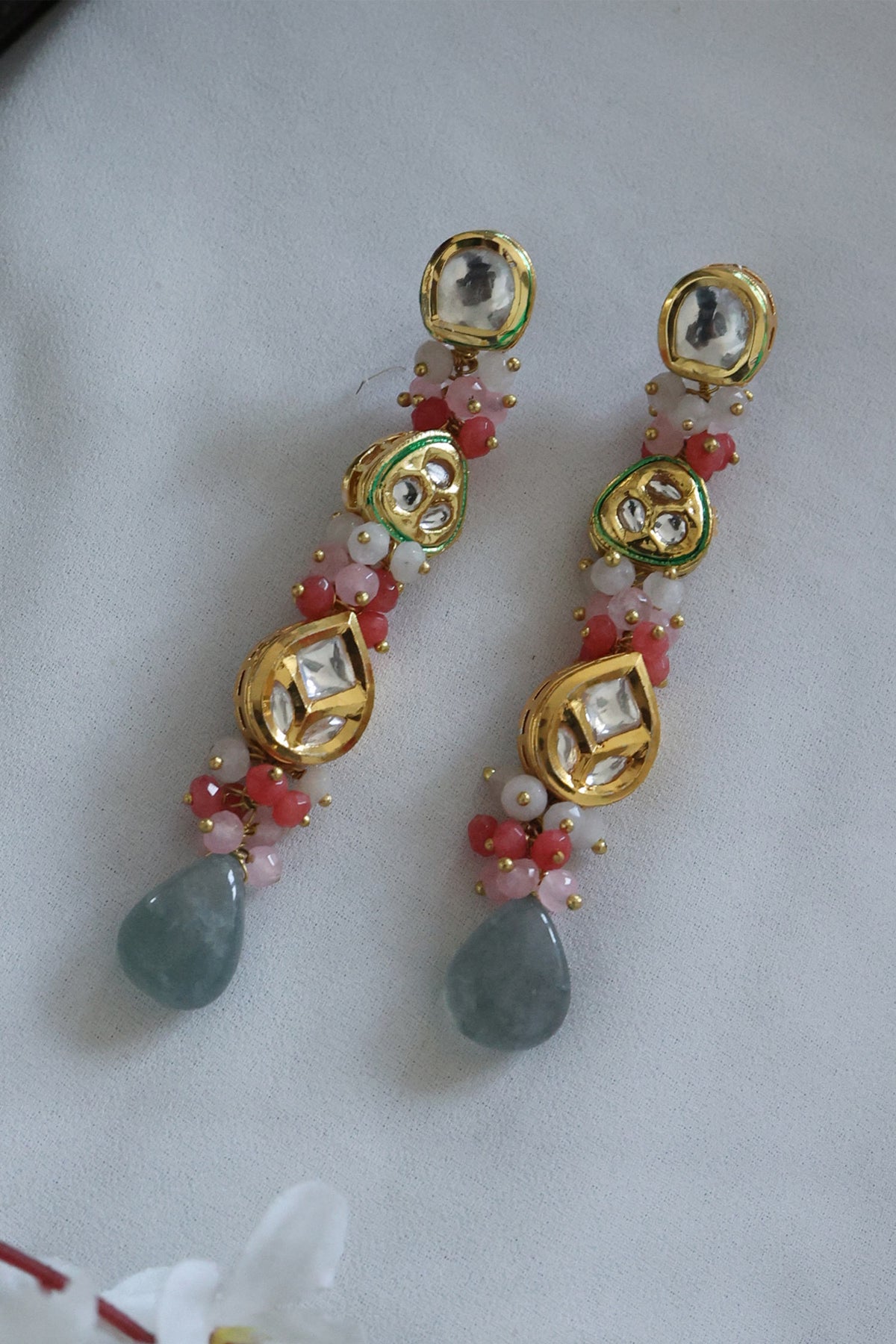 Multicolored Kundan Embellished Danglers & Drops 