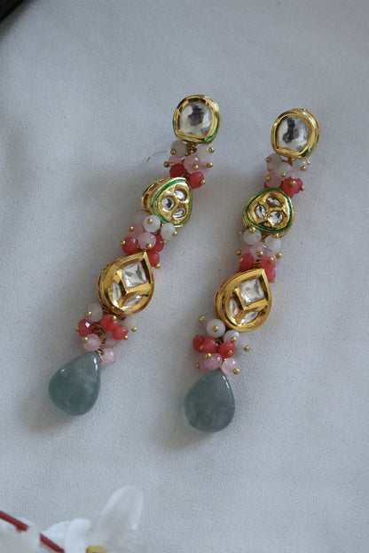 Multicolored Kundan Embellished Danglers & Drops 