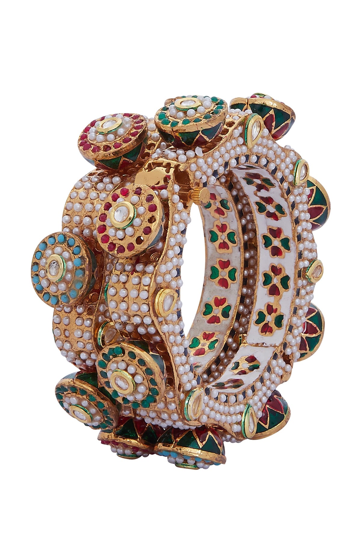 Handcrafted Meenakari Bangle set 