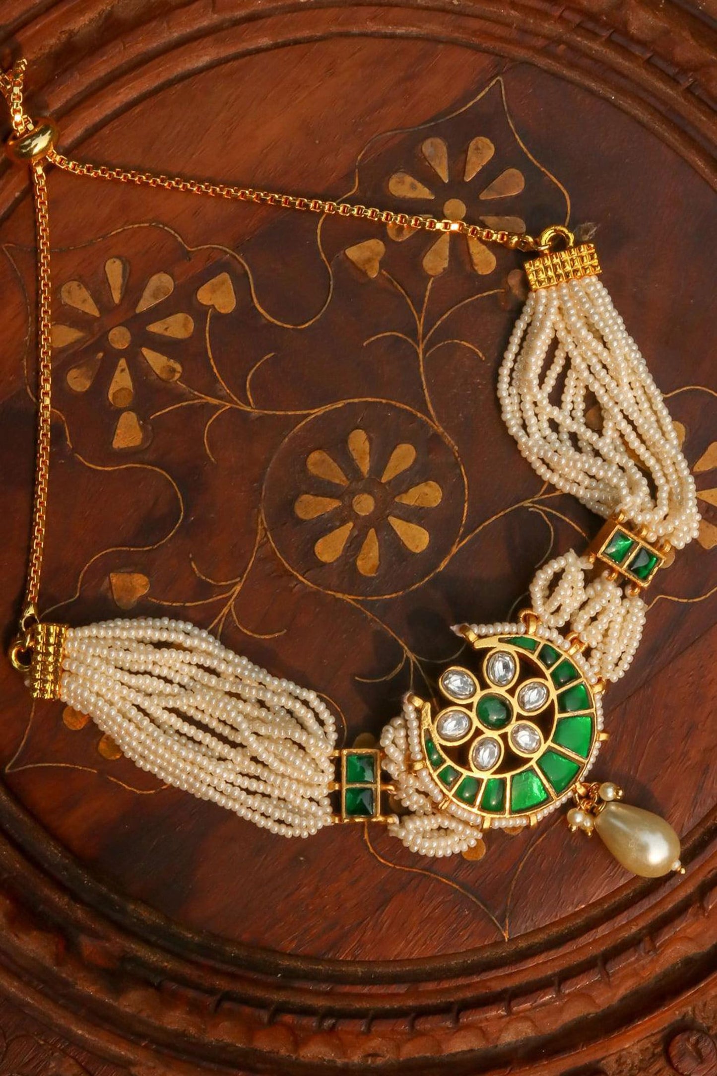 Multi Color Jadau Stone Bracelet 