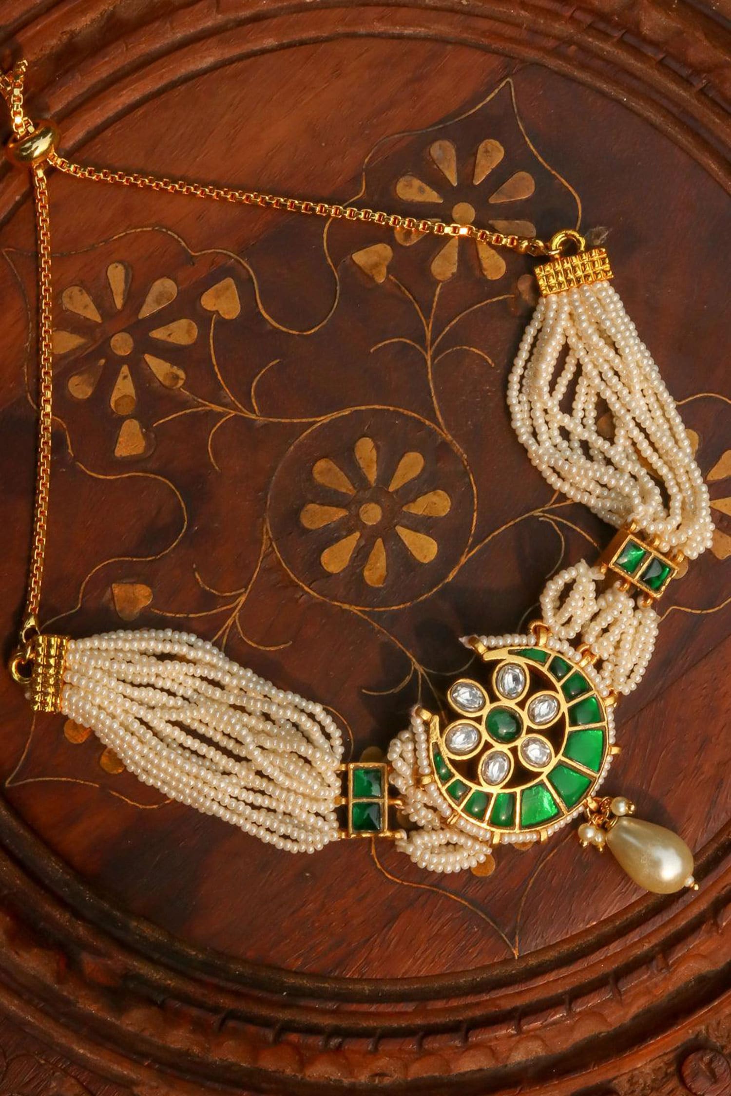Multi Color Jadau Stone Bracelet 