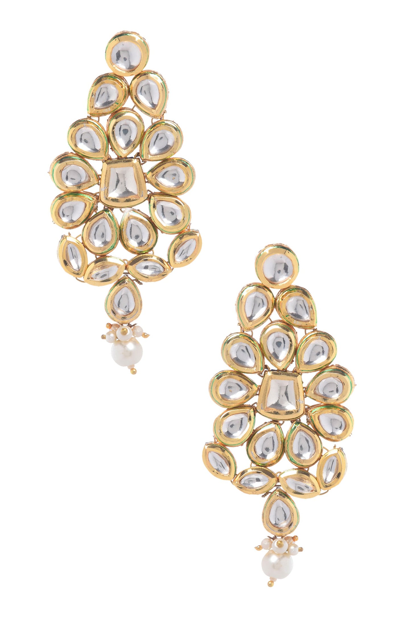 Handcrafted Kundan Bead Drop Danglers 