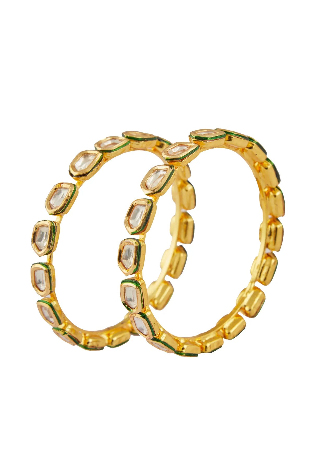 Abstract Kundan Bangles 