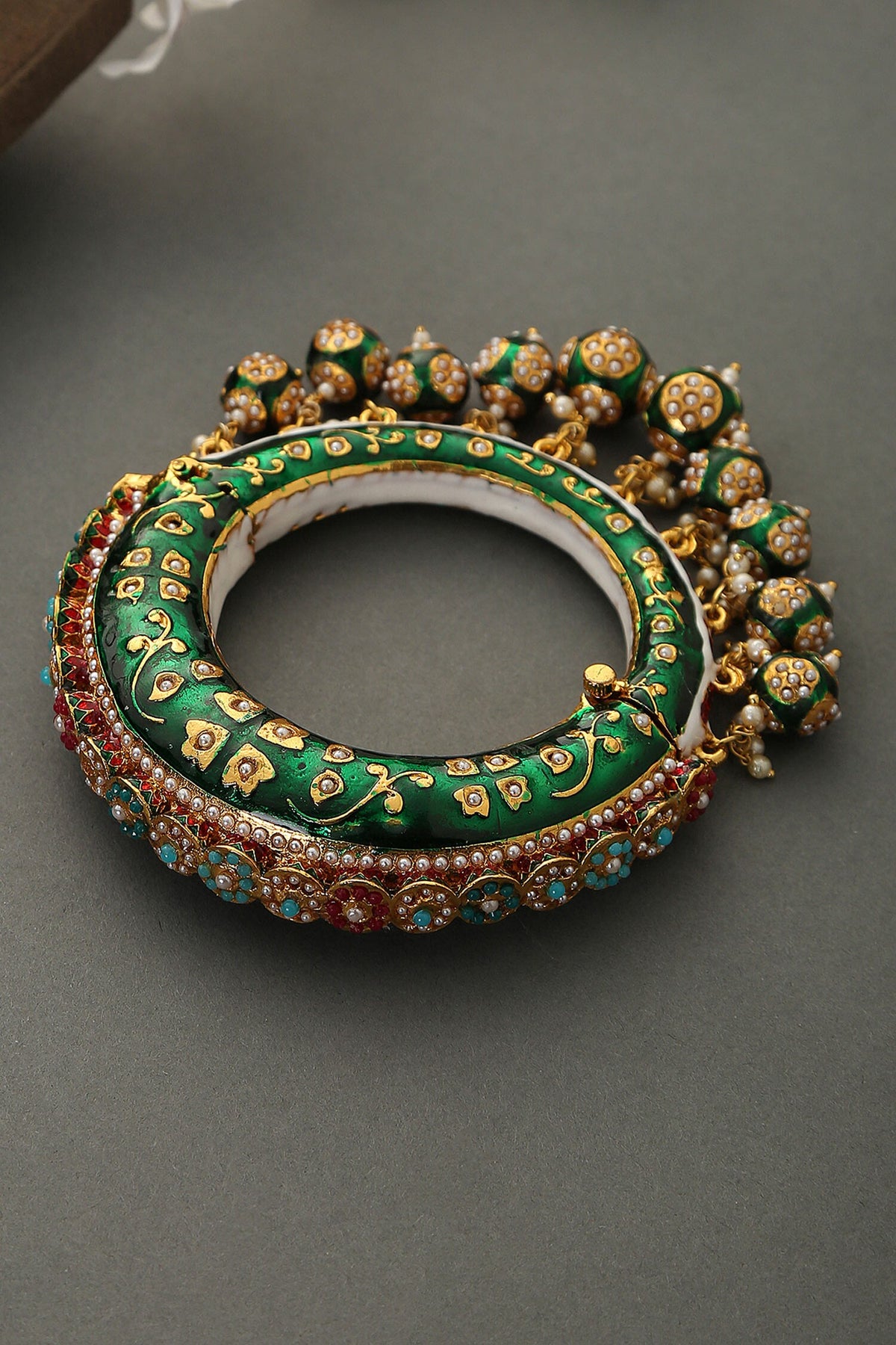 Hand Painted Meenakari Jadau Bangle 