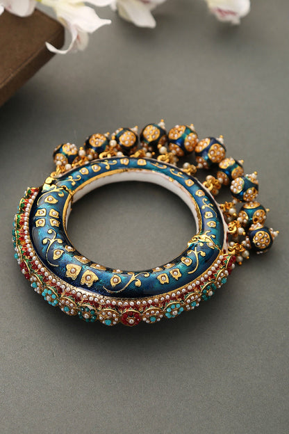 Hand Painted Meenakari Jadau Bangle 
