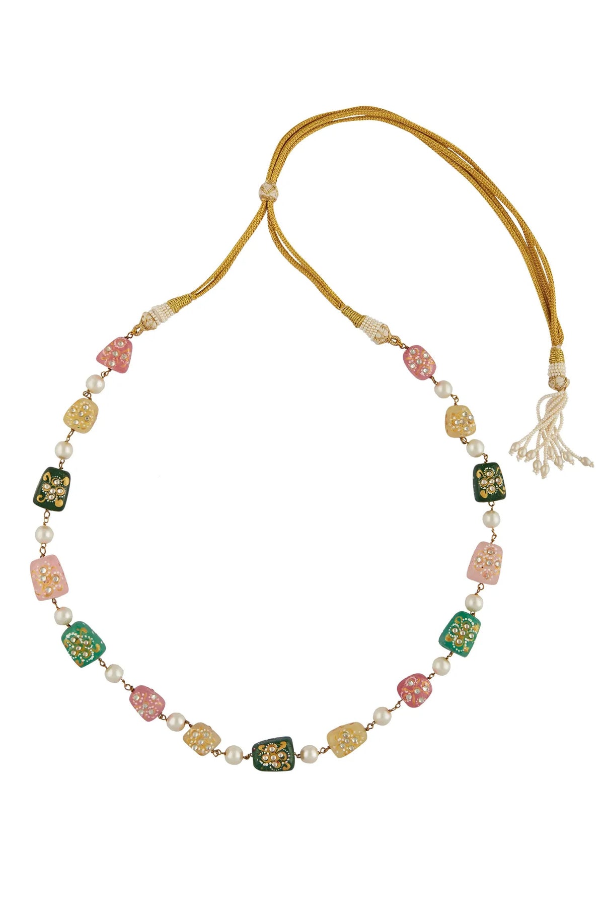 Handpainted Beaded Necklace 