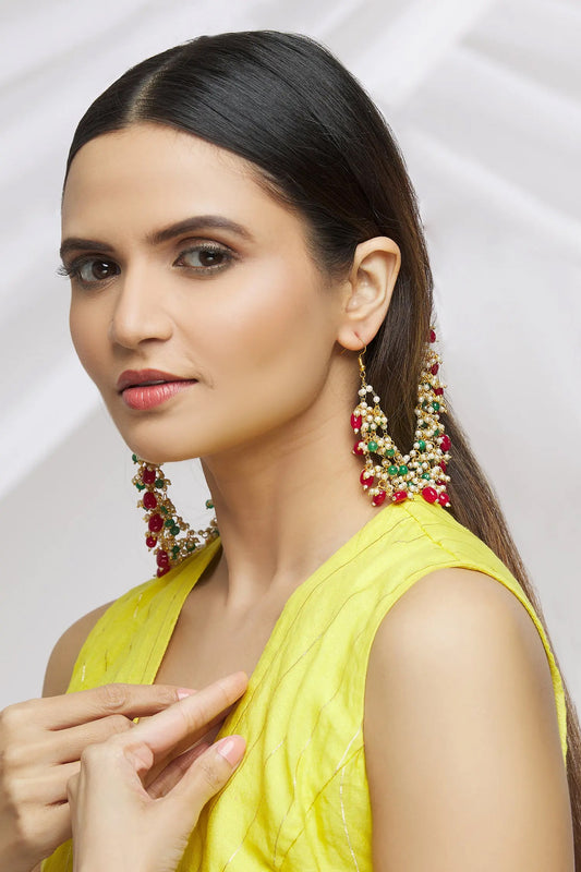 Multi Layered Beaded Ear Chains 
