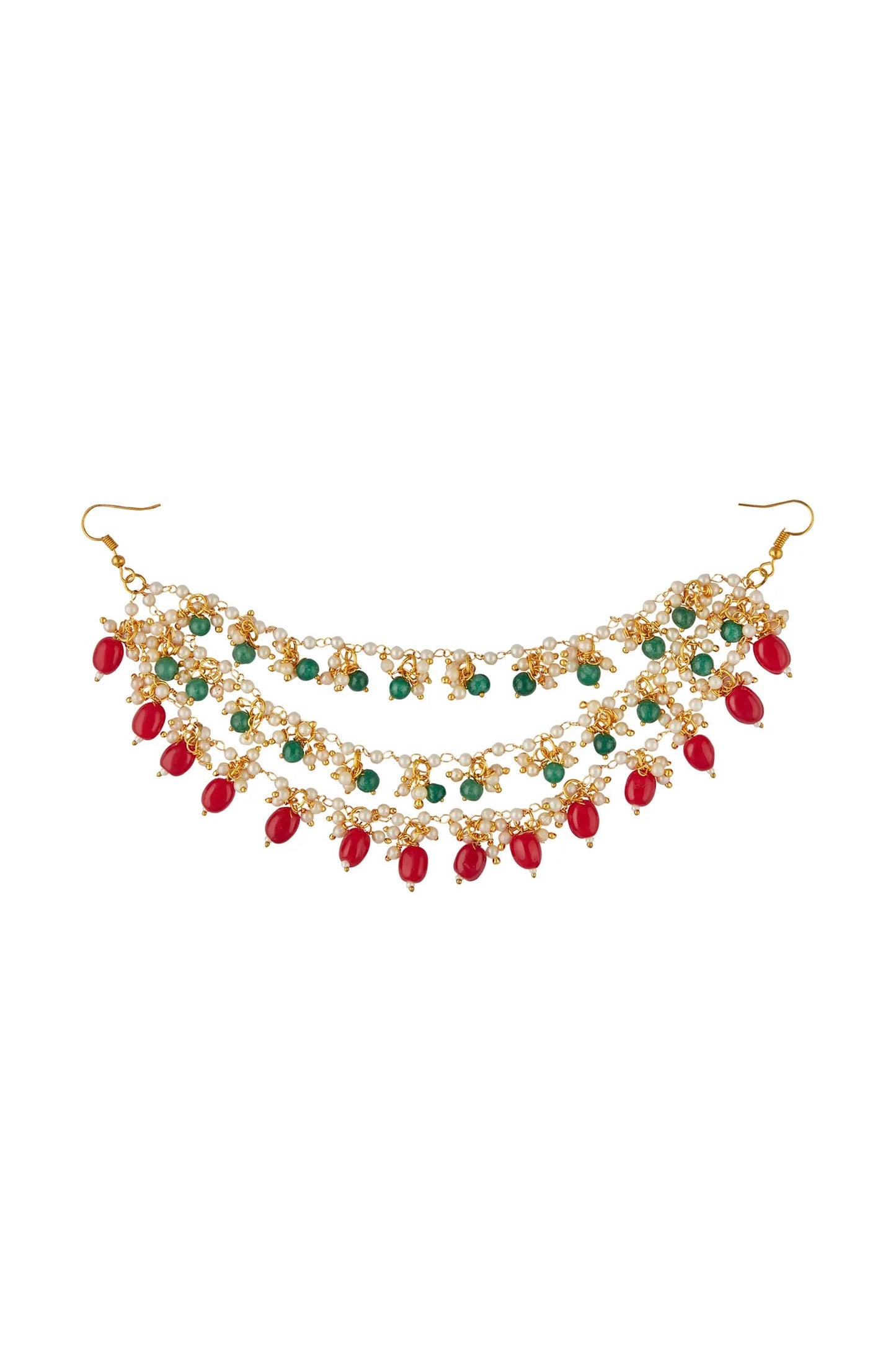 Multi Layered Beaded Ear Chains 