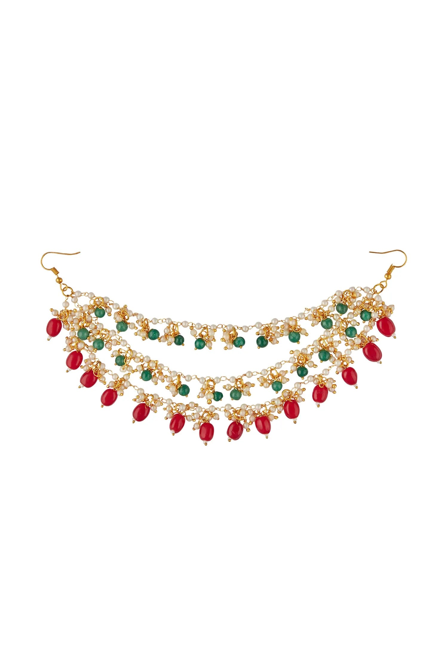 Multi Layered Beaded Ear Chains 