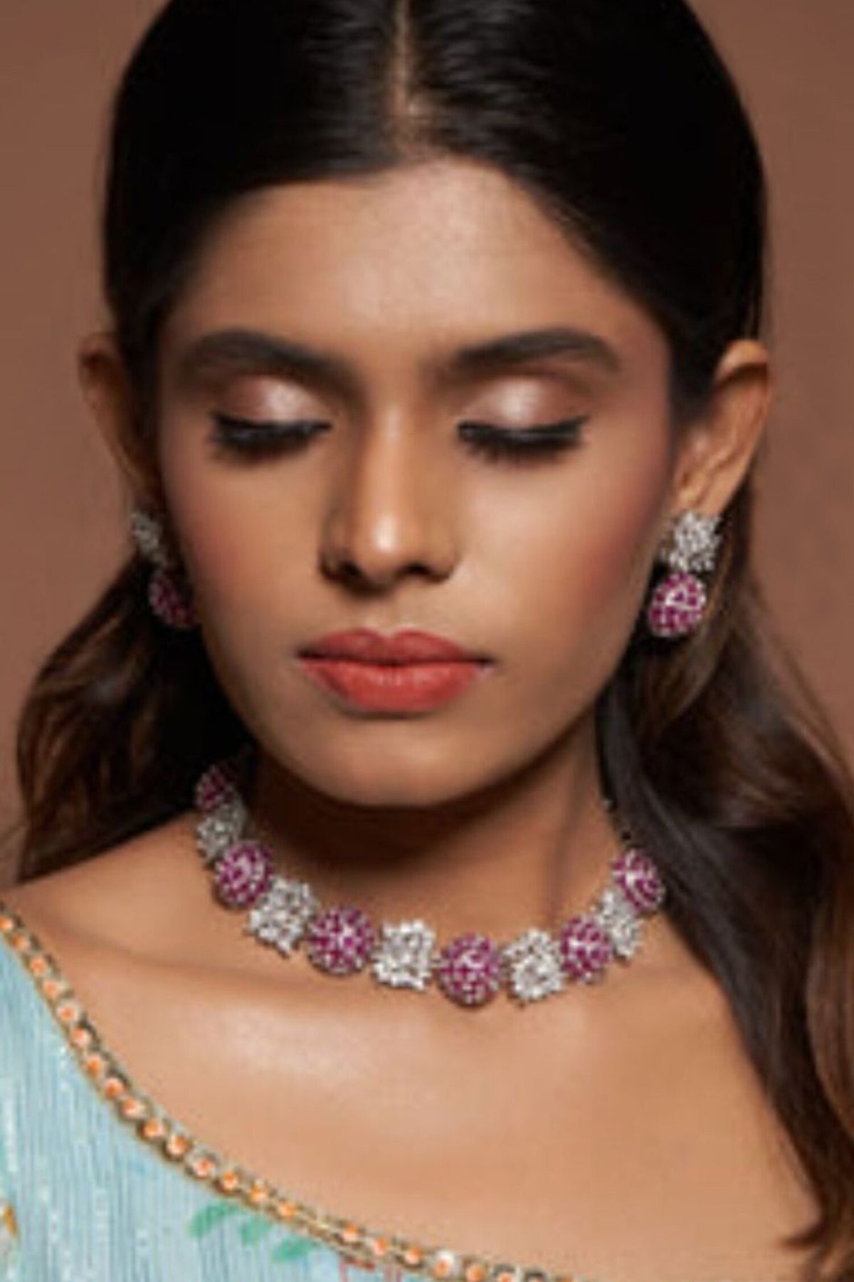 Mannat Stone Embellished Necklace Set 