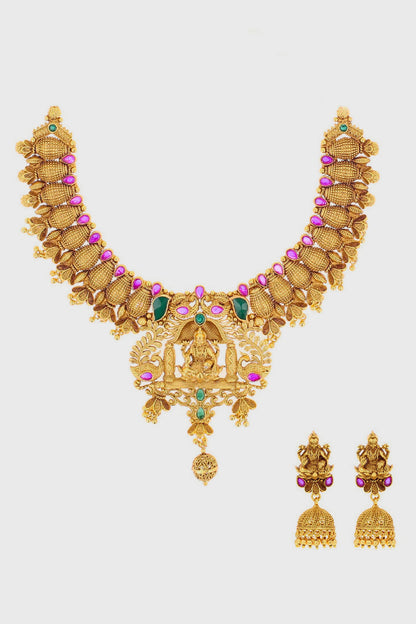 Gold Temple Jewellery Set 