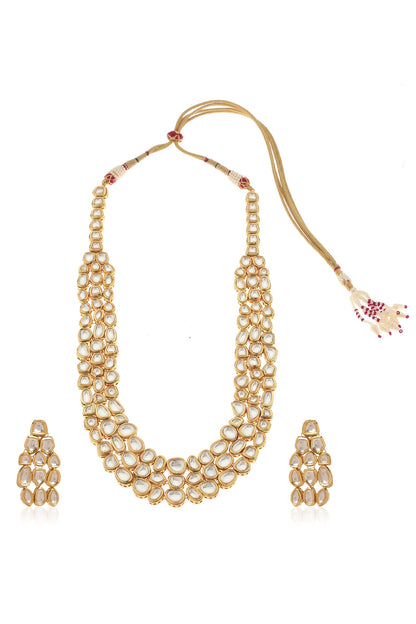 Kundan Long Necklace Set 