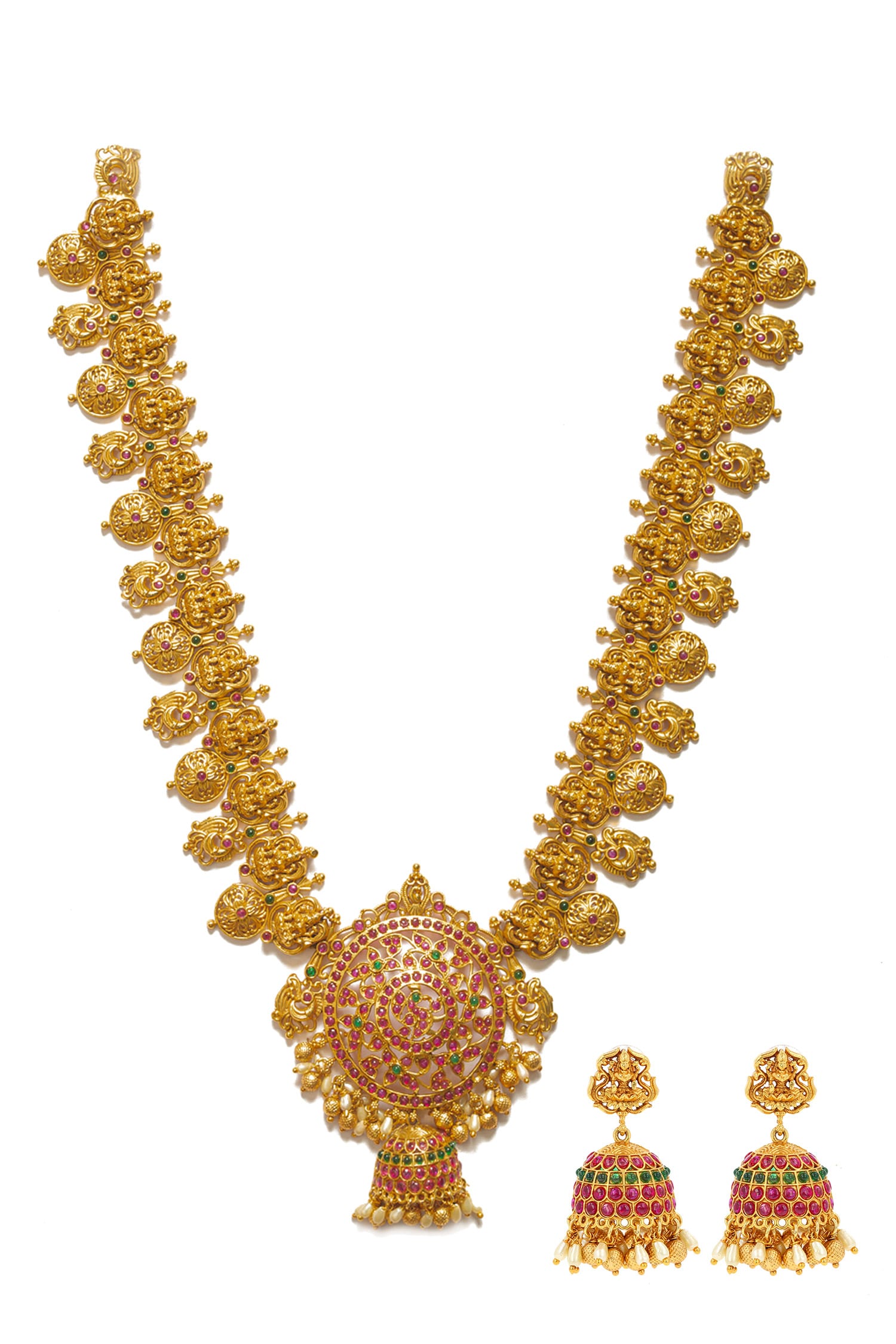 Gold Temple Jewellery Set 