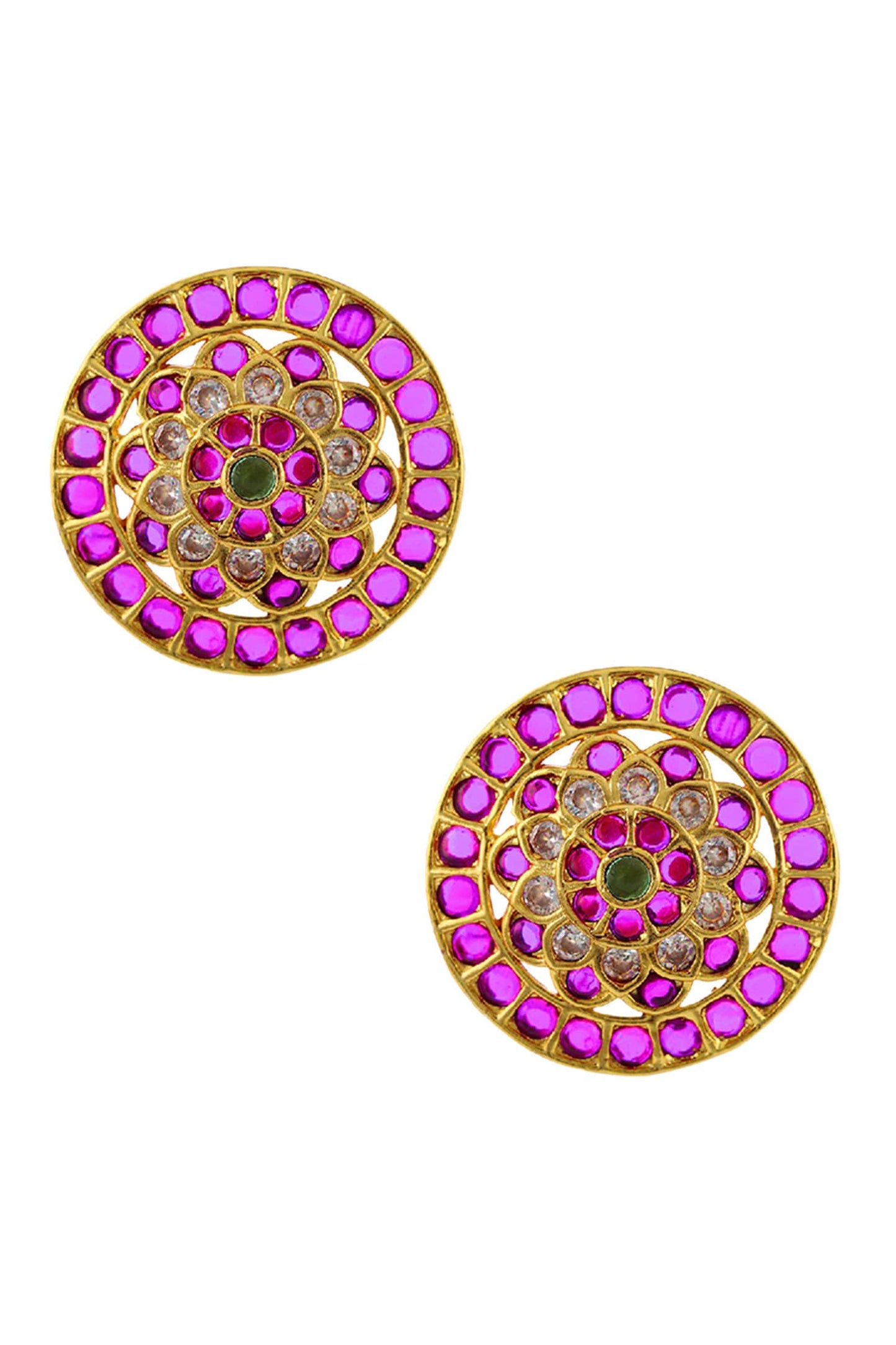 Stone Embellished Stud Earrings 