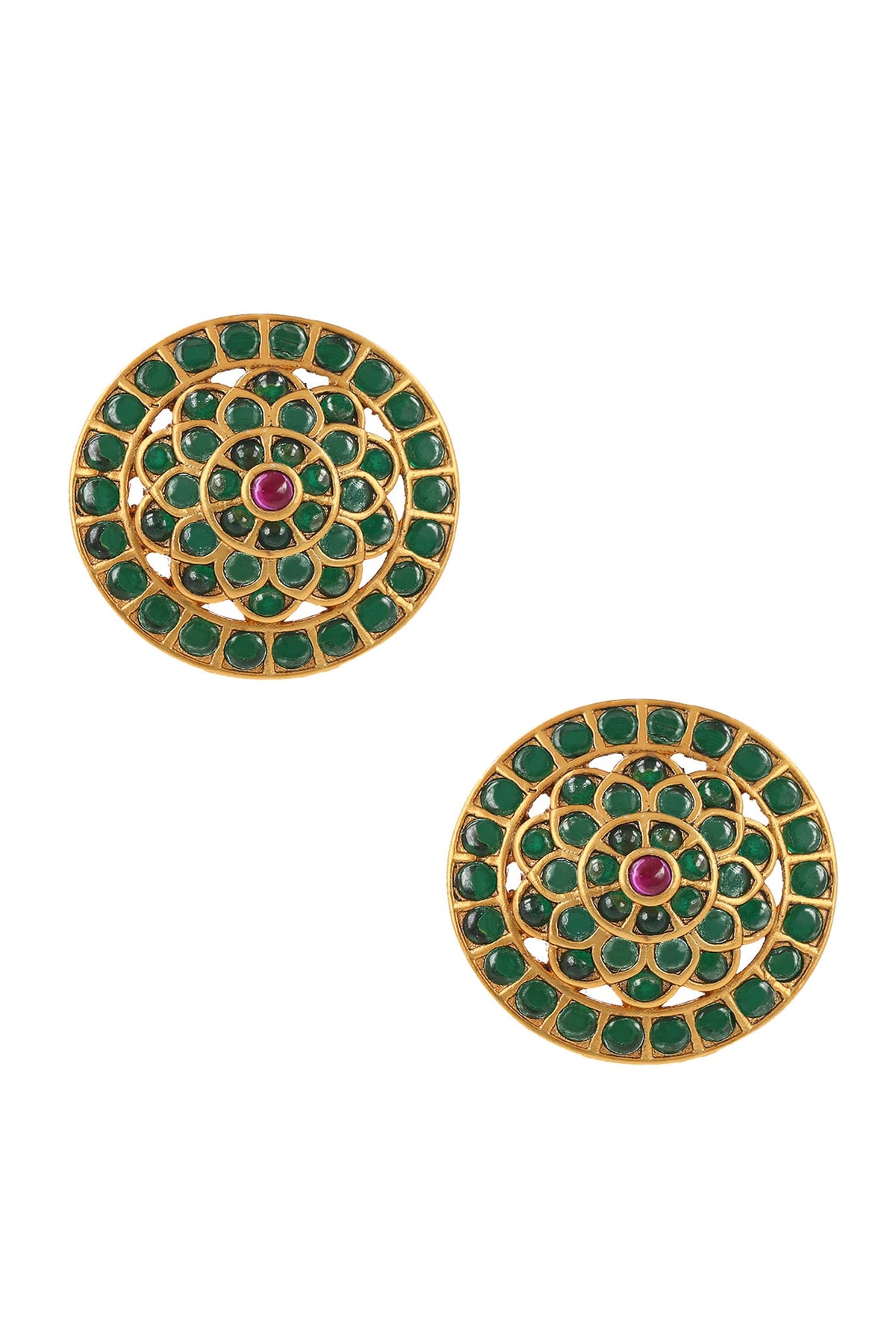 Stone Embellished Stud Earrings 