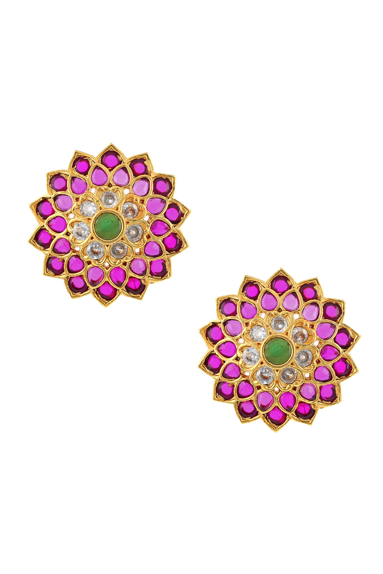 Stone Embellished Stud Earrings 