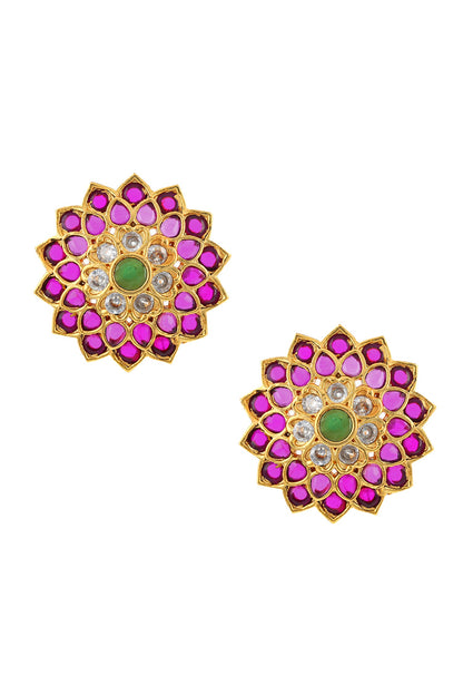 Stone Embellished Stud Earrings 