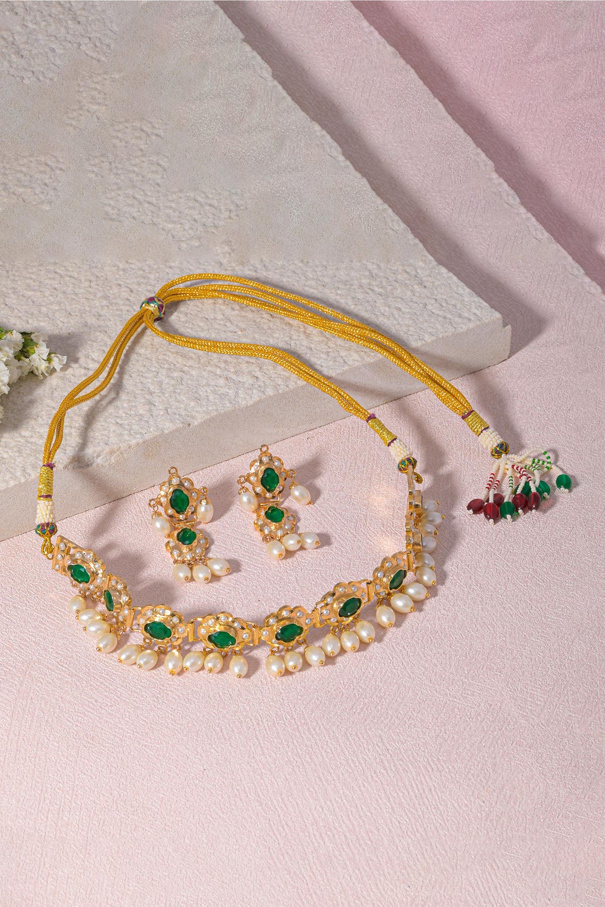 Amritsari Jadau Embellished Choker Set 