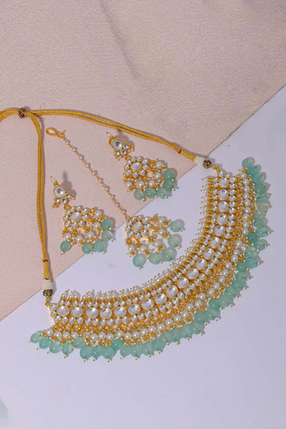 Kundan Embellished Necklace Set 