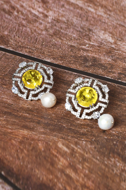 Cutwork Embellished Stud Earrings 