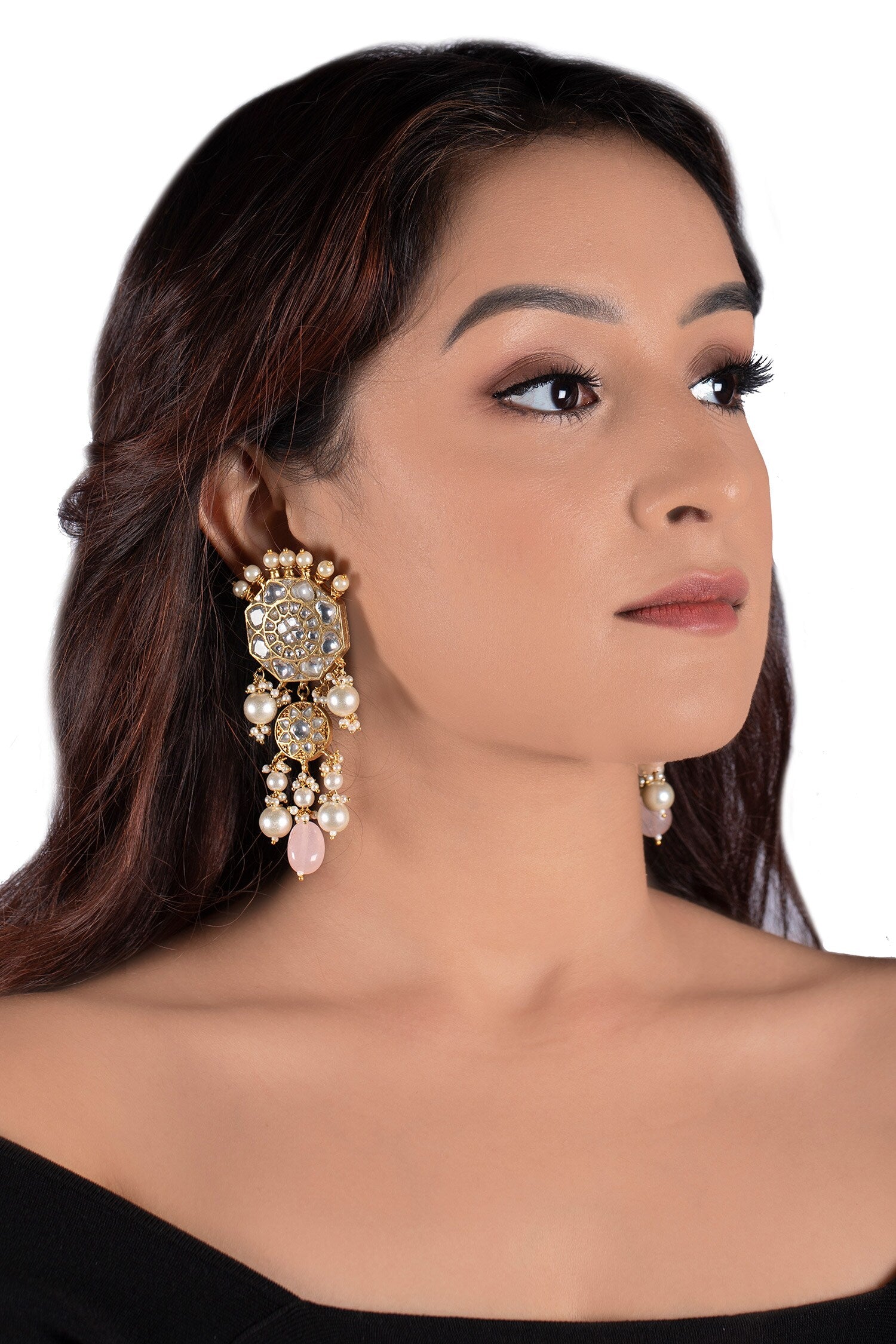 Stone Bead Drop Danglers 