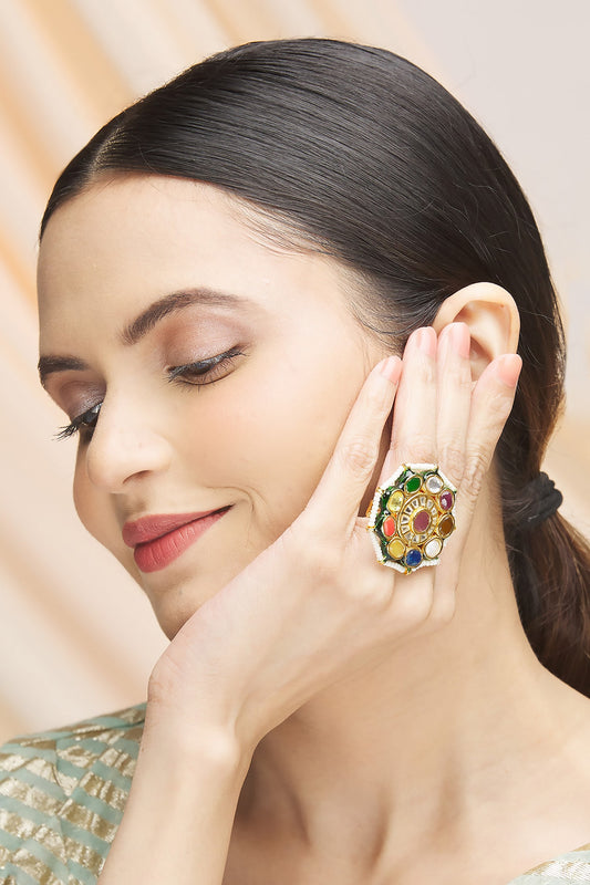 Navrattan Statement Ring 
