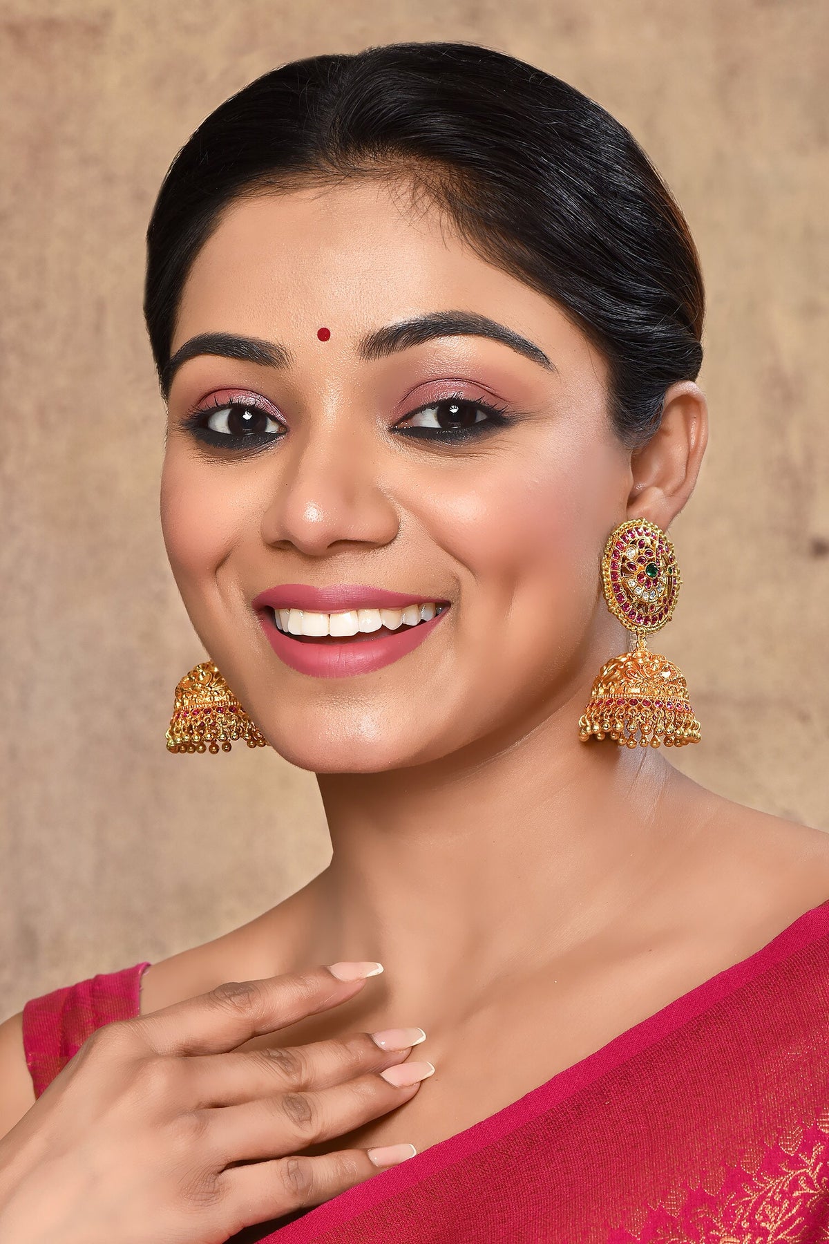 Stone Studded Jhumkis 