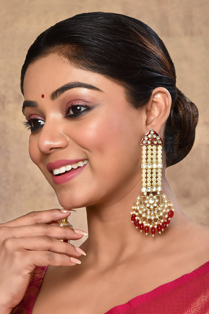 Floral Pattern Dangler Earrings 