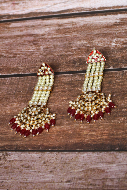 Floral Pattern Dangler Earrings 