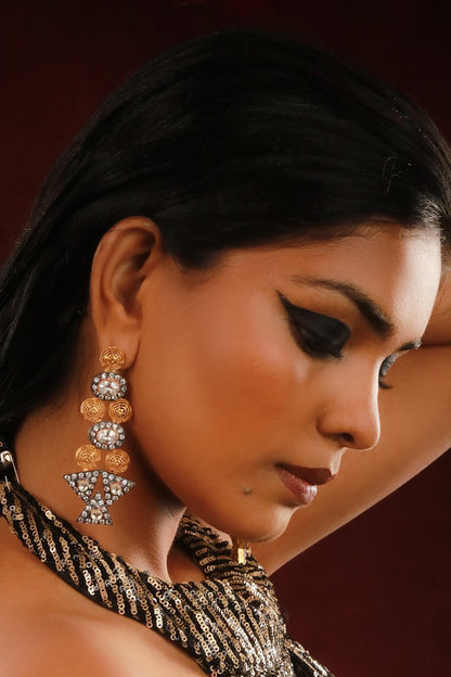 Geometric Embellished Earrings 