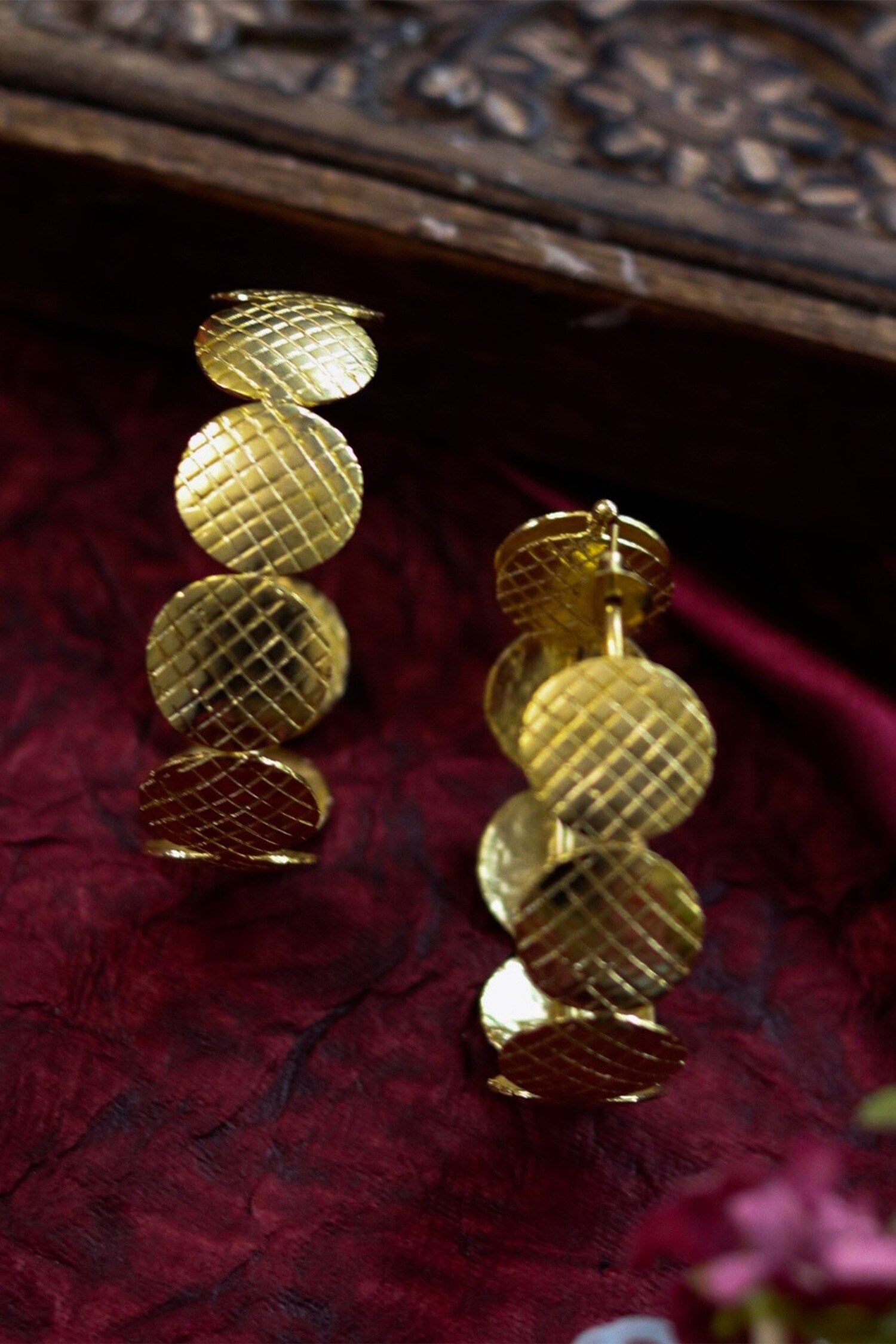 Checkered Pattern Hoops 