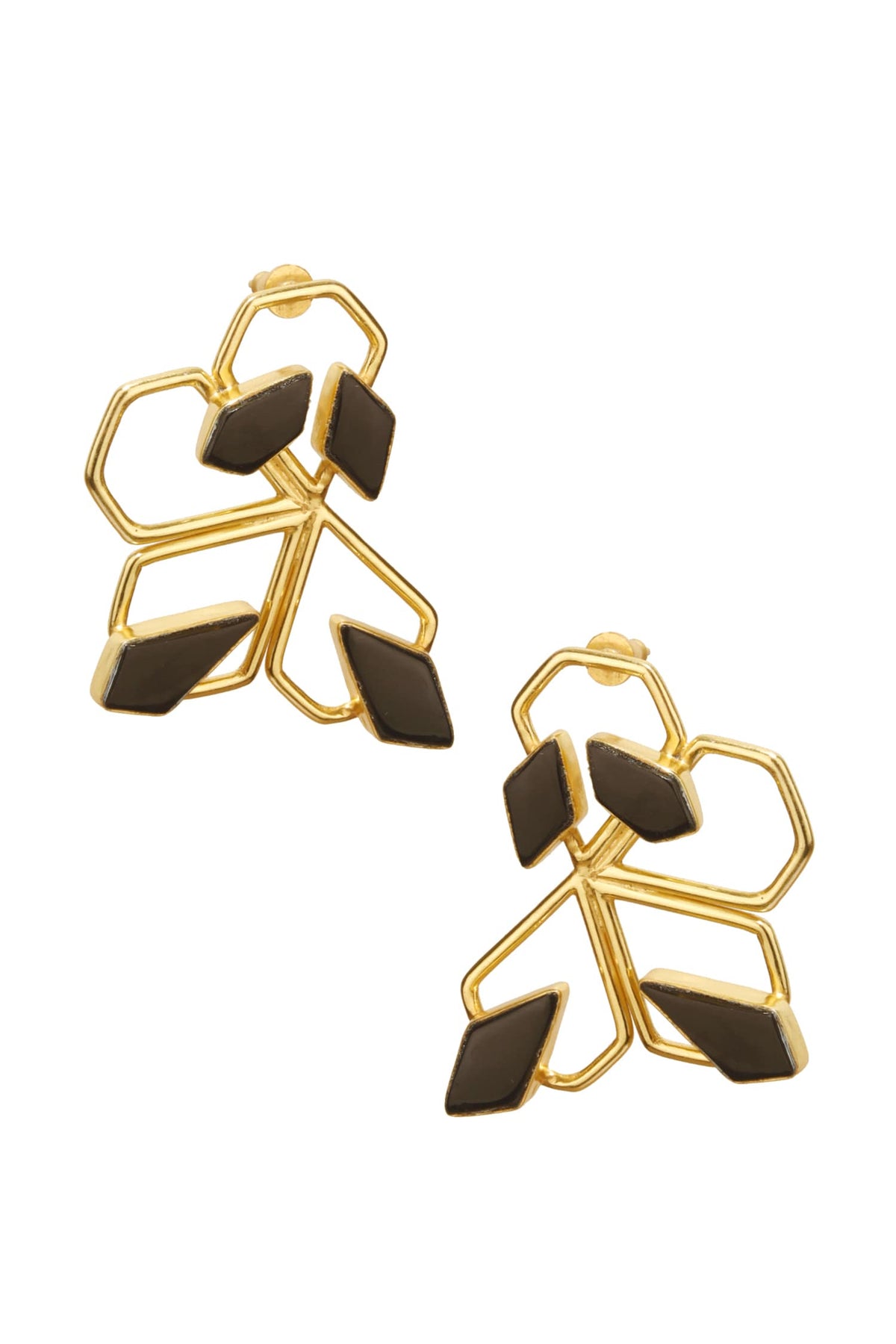 Spiffy Handmade Stone Statement Studs 