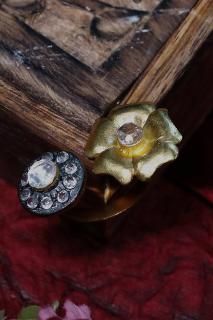 Stone Embellished Open Ring 