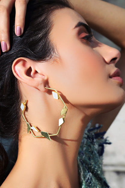 Lucid Handmade Stone Hoops 