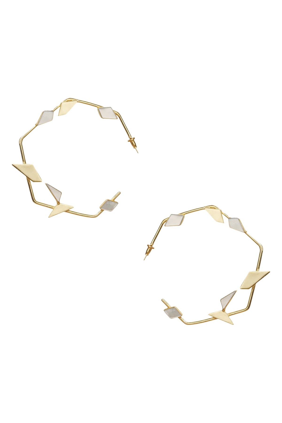 Lucid Handmade Stone Hoops 