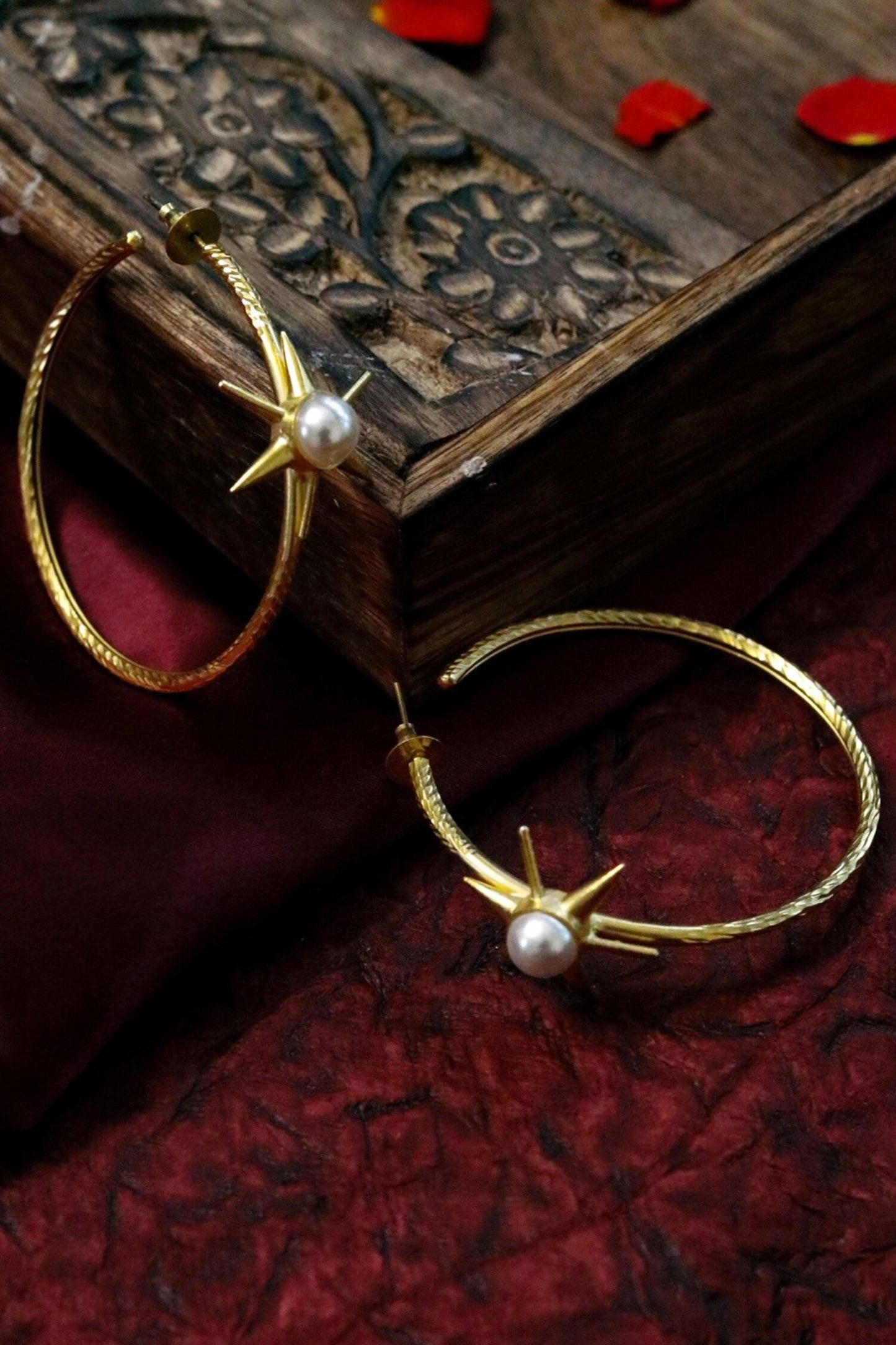 Star Embellished Hoops 