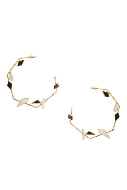 Lucid Handmade Stone Hoops 