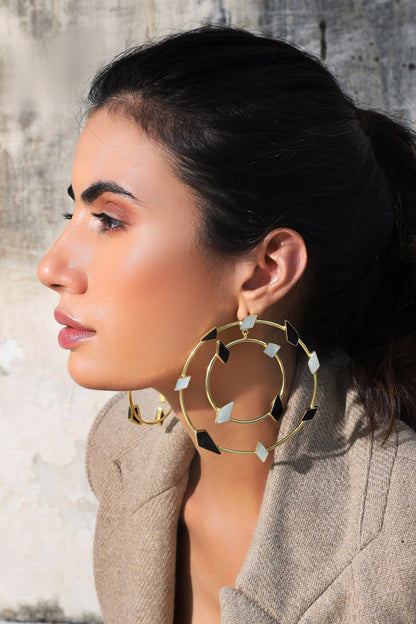 Mega Handmade Stone Hoops 