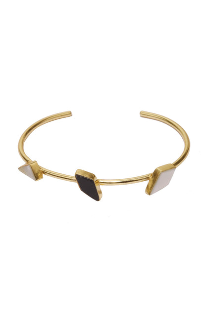 Dainty Handmade Stone Cuff 