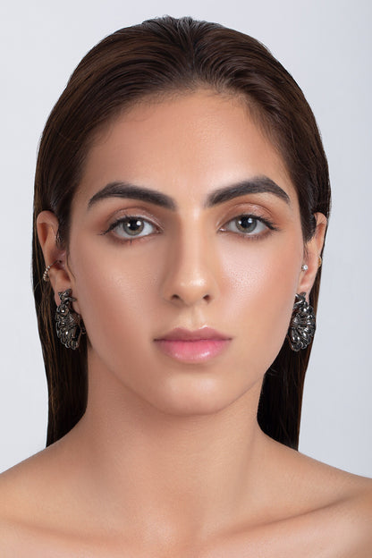 Handcrafted Floral Statement Studs 