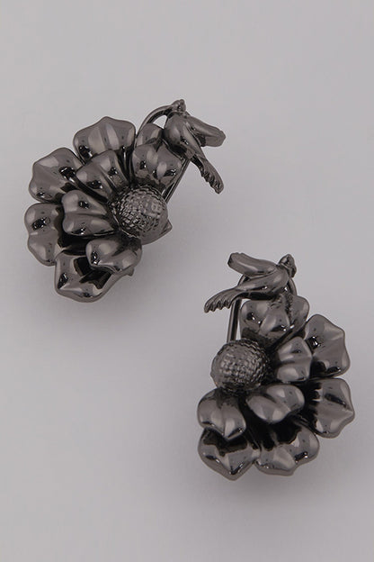 Handcrafted Floral Statement Studs 